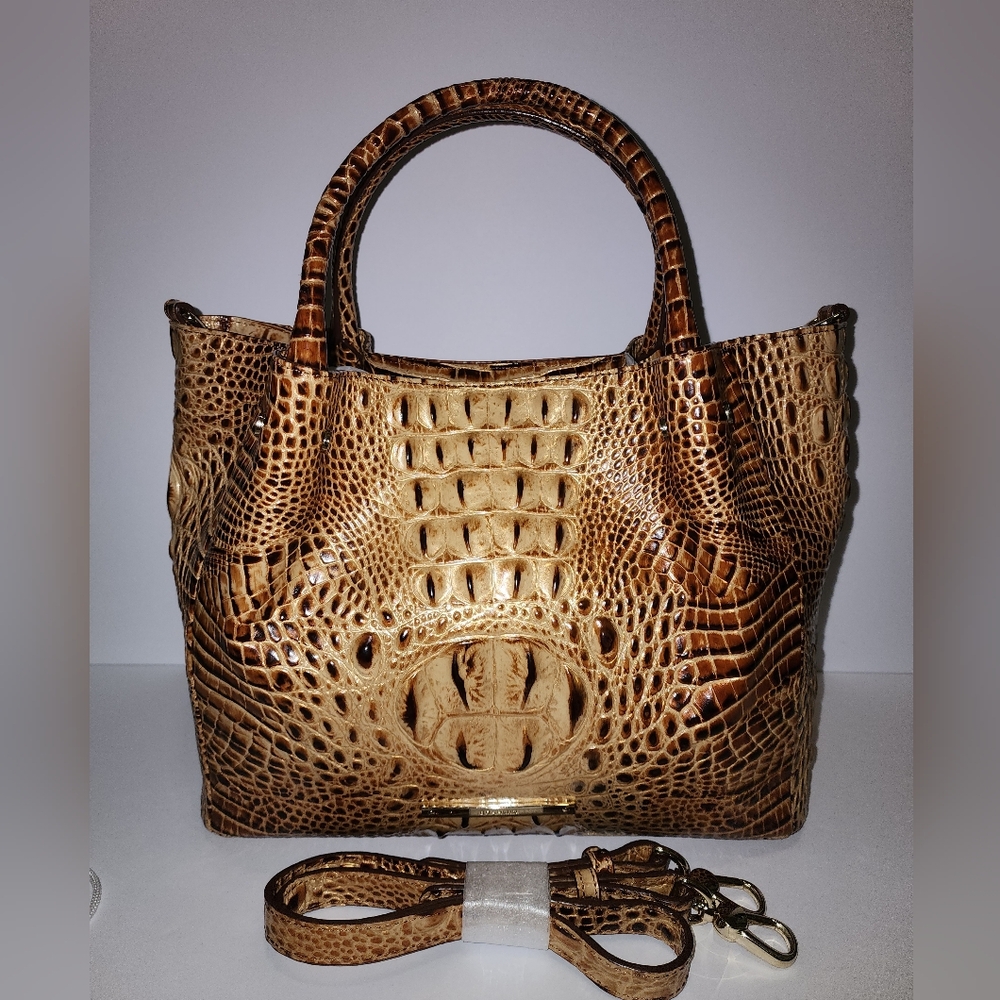 Brahmin Small Mallory In Toasted Almond Satchel
